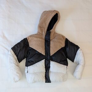 Sam Edelman Girl’s Faux Sherpa Hybrid Puffer Jacket